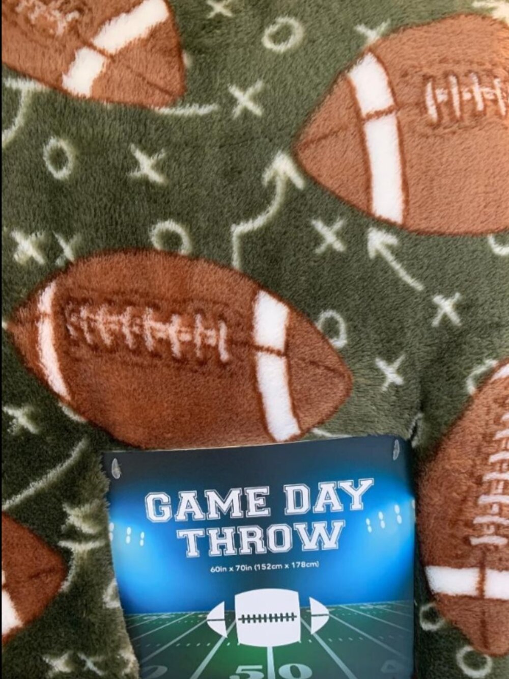 Berkshire Football NWT Throw 60x70 Oversized Plush Adirondack